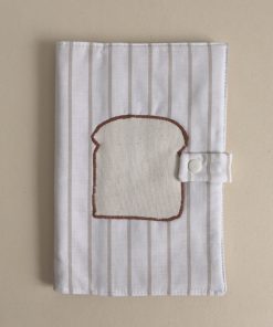 ☺ Protège carnet de santé rayures / pain de mie